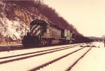 Empty coal train rolls west